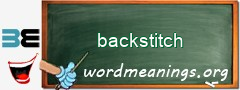 WordMeaning blackboard for backstitch